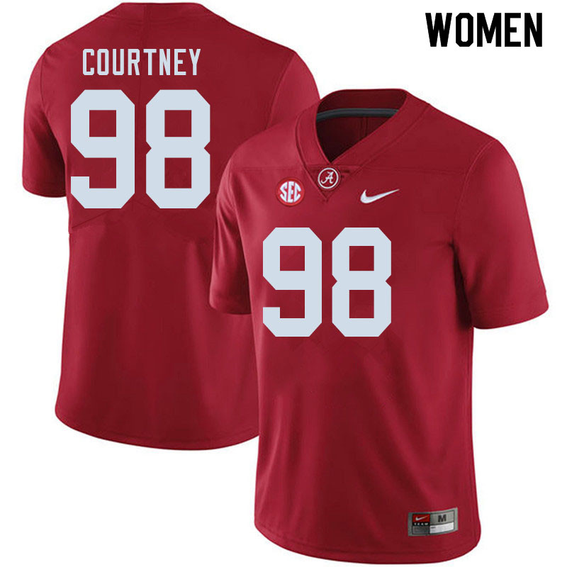 Alabama Crimson Tide Women's Will Courtney #98 Crimson NCAA Nike Authentic Stitched 2020 College Football Jersey PU16R75EH